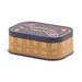 Side view of Paddywax Bistro Bordeaux Grape tin candle with faux pull-tab lid