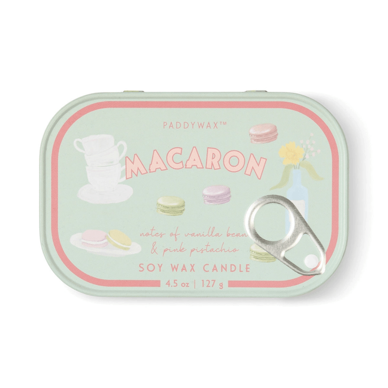 Paddywax Bistro Macaron 127g soy wax tin candle