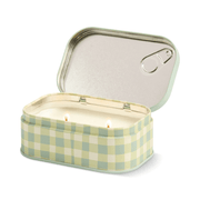 Paddywax Bistro Macaron two wick soy wax candle in open tin