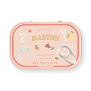 Paddywax Bistro Martini 127g soy wax tin candle with lemon and violet notes