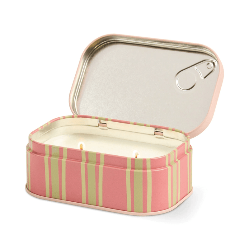 Paddywax Bistro Martini two wick soy wax candle in open tin