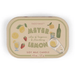 Paddywax Bistro Meyer Lemon soy wax candle tin lid with illustrated lemon design