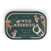 Paddywax Bistro Wild Mushroom soy wax candle tin lid with illustrated mushroom design