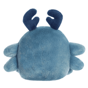 Back view of Palm Pals Agatha Beetle blue soft toy