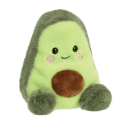 Angled view of Palm Pals Airy Avocado green plush toy