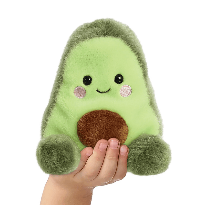Palm Pals Airy Avocado 13cm soft toy held in hand