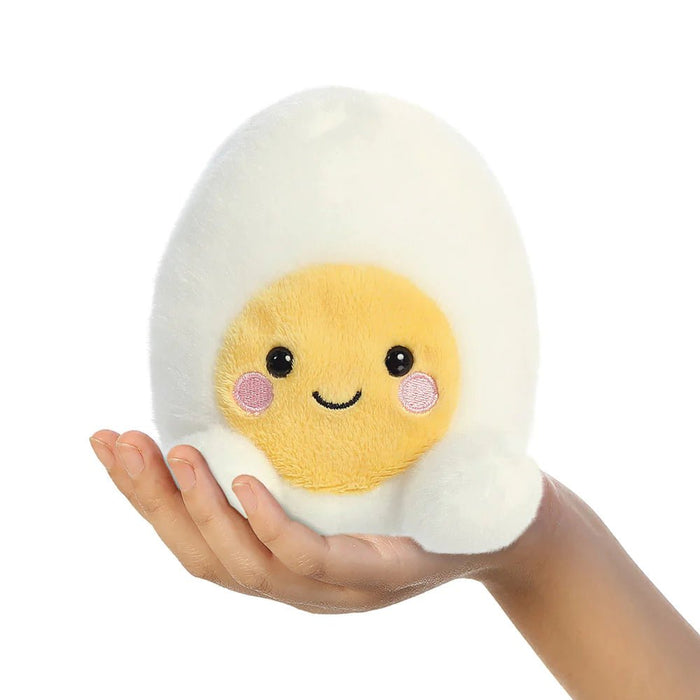 Cute Palm Pals Bobby Egg plush toy sitting in a hand

