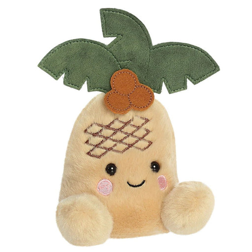 Angled view of Palm Pals Breezy Palm Tree plush toy by Aurora