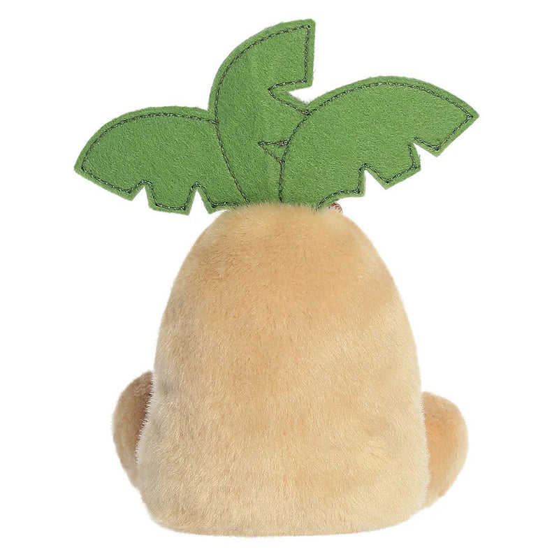 Back view of Palm Pals Breezy Palm Tree plush toy