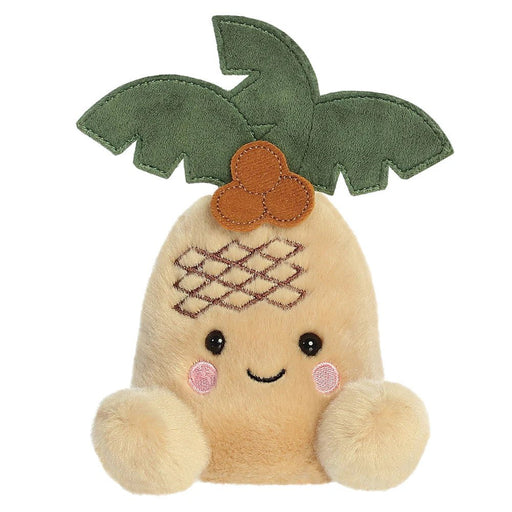 Palm Pals Breezy Palm Tree plush toy front view with green felt leaves