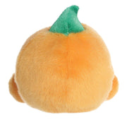 Back view of Carver Jack O'Lantern plush with soft orange texture

