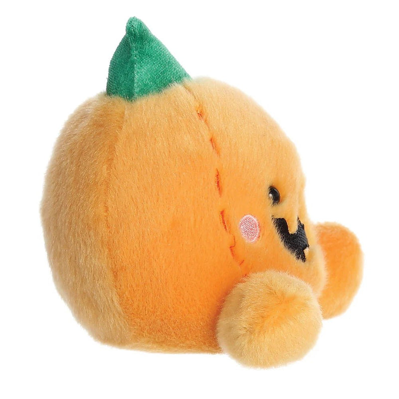 Side view of Palm Pals Halloween plush showing green stalk and cheek

