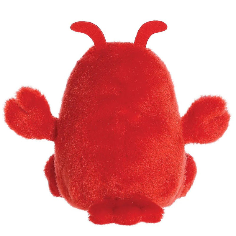 Palm Pals Clawford Lobster red plush toy showing back view and tail on white background