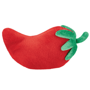 Back view of Aurora Palm Pals Fuego Chili Pepper plush showing green stalk detail