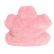 Back view of Palm Pals Hana Cherry Blossom plushie showing soft pink blossom shape