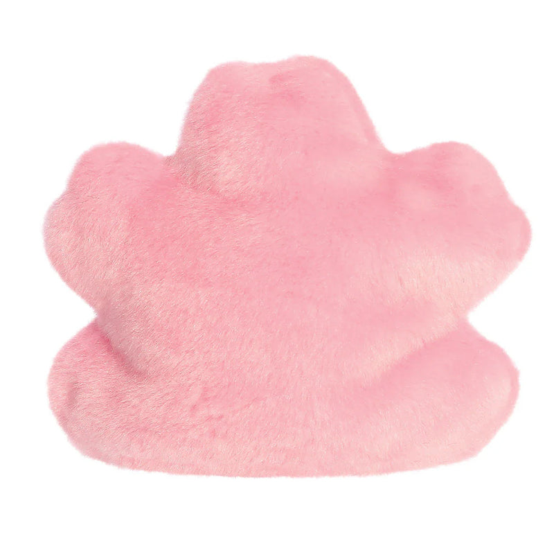 Back view of Palm Pals Hana Cherry Blossom plushie showing soft pink blossom shape