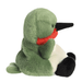 Side view of Palm Pals Hilda Hummingbird soft toy showing black beak and cream tummy
