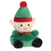 Three-quarter view of Palm Pals Jolly Elf plush with seated pose