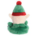 Back view of Jolly Elf soft toy showing hat and outfit details