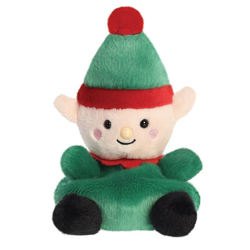 Palm Pals Jolly Elf plush toy, 13cm, green hat with red trim and black boots