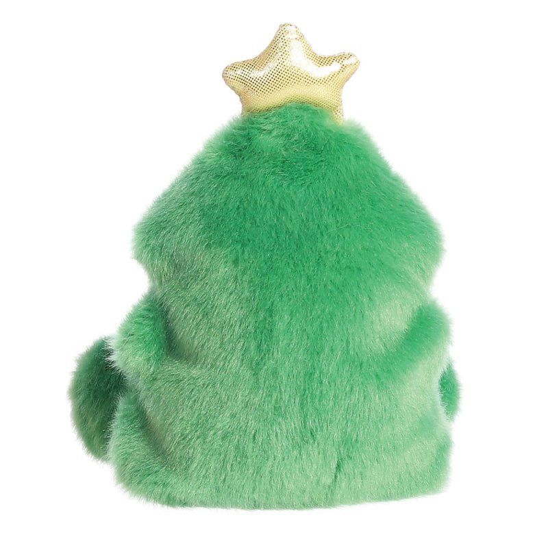 Back view of Jubilee Tree soft toy with gold star topper, 13cm