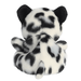 Back view of Aurora Palm Pals Kaia Snow Leopard plush showing spotted tail