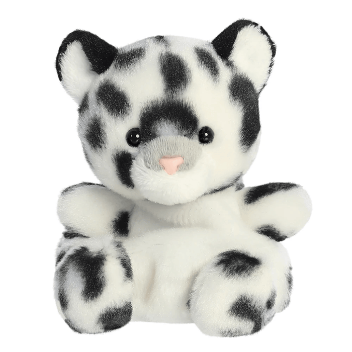 Palm Pals Kaia Snow Leopard 13cm soft toy front view
