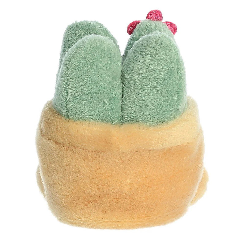 Back view of Palm Pals Seyla Succulent plush toy in tan pot