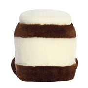 Back view of Palm Pals Silky Chocolate Spread plush toy