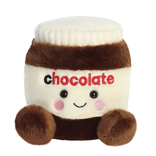 Palm Pals Silky Chocolate Spread plush toy front view with embroidered label