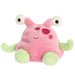 Palm Pals Silly Alien plush toy, 13cm, pink with bobbly eye stalks and mint-green paws