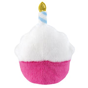 Palm Pals Sparkle Birthday Cupcake plush toy back view showing frosting and pink base