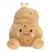 Palm Pals Spudrick Potato 13cm soft toy front view with smile and pink cheeks