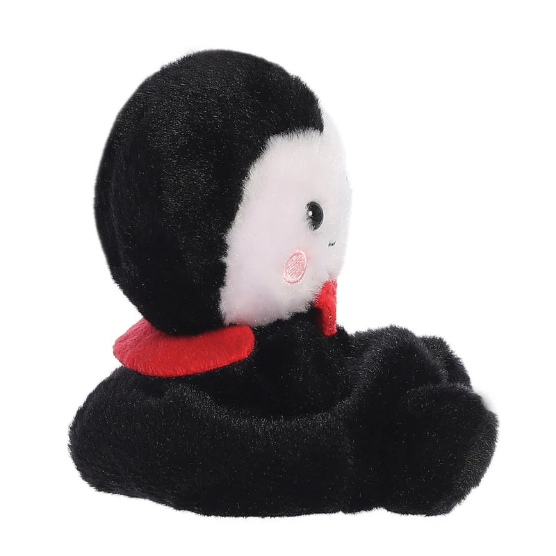 Side profile of Palm Pals Viktor Vampire Soft Toy
