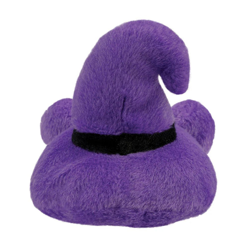 Back view of Palm Pals Willow Witches Hat plush toy showing curved tip and black band

