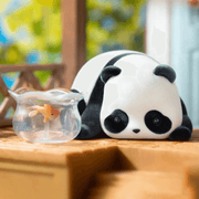 Cat Staring design: panda watching a goldfish bowl intently – Panda Roll Blind Box collectable
