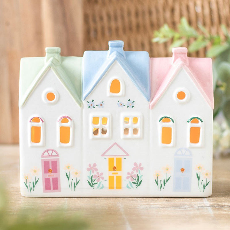 Pastel House Incense Cone Burner and Tealight Holder - Something Different Gift Shop