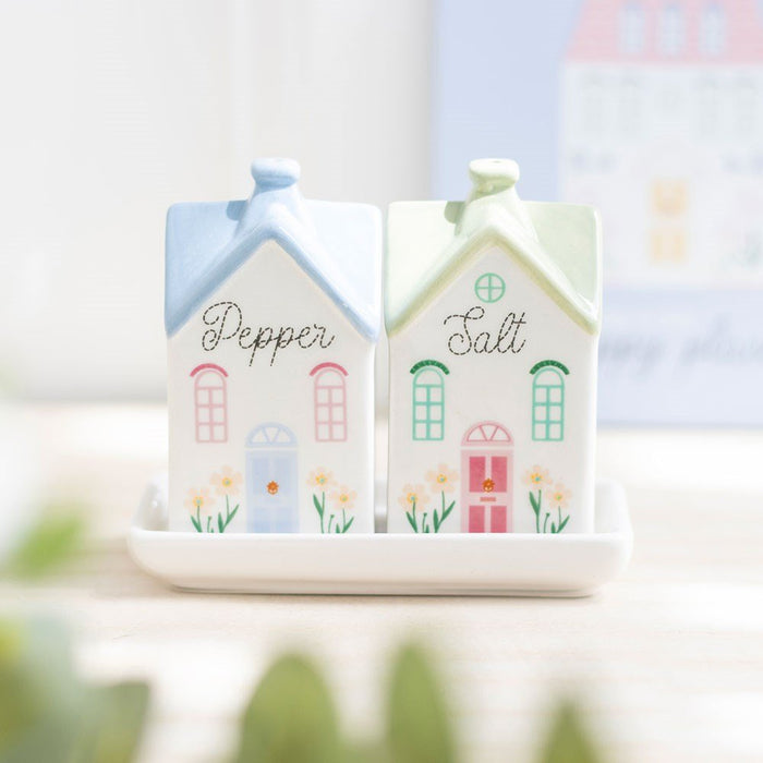 Pastel House Salt and Pepper Shakers - Something Different Gift Shop