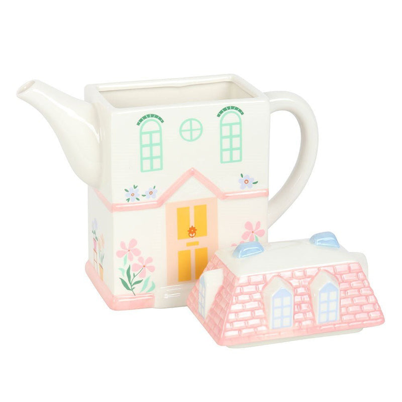Pastel House Shaped Teapot - Something Different Gift Shop