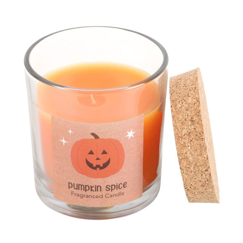Peekaboo Pumpkin Spice Glass Candle - Something Different Gift Shop