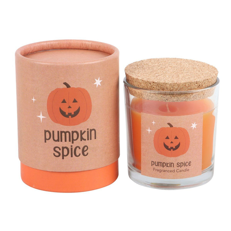 Peekaboo Pumpkin Spice Glass Candle - Something Different Gift Shop