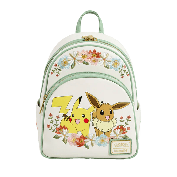 Pikachu And Eevee Floral Mini Backpack Pokemon - Something Different Gift Shop