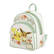 Pikachu And Eevee Floral Mini Backpack Pokemon - Something Different Gift Shop
