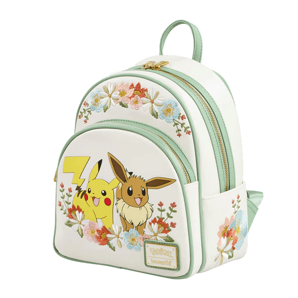 Pikachu And Eevee Floral Mini Backpack Pokemon - Something Different Gift Shop