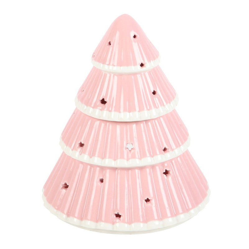 Pink Christmas Tree Oil Burner - Something Different Gift Shop