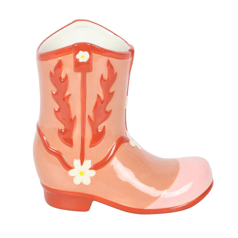 Pink Cowboy Boot Flower Vase - Something Different Gift Shop