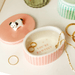 Open pink ceramic dog jewellery pot with You’re pawfect message and gold jewellery