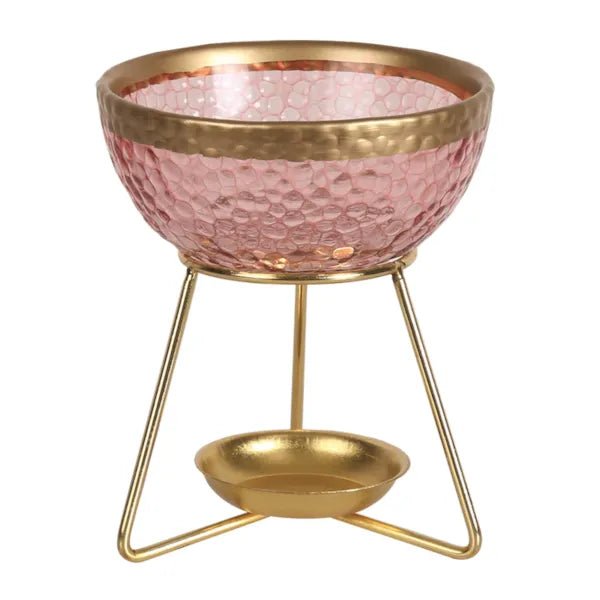 Pink & Gold Bowl Wax Melt Burner - Something Different Gift Shop