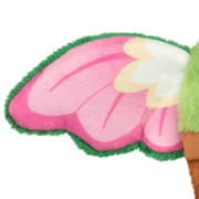 Pink flower wing detail on Squishable Plant Mothman plush