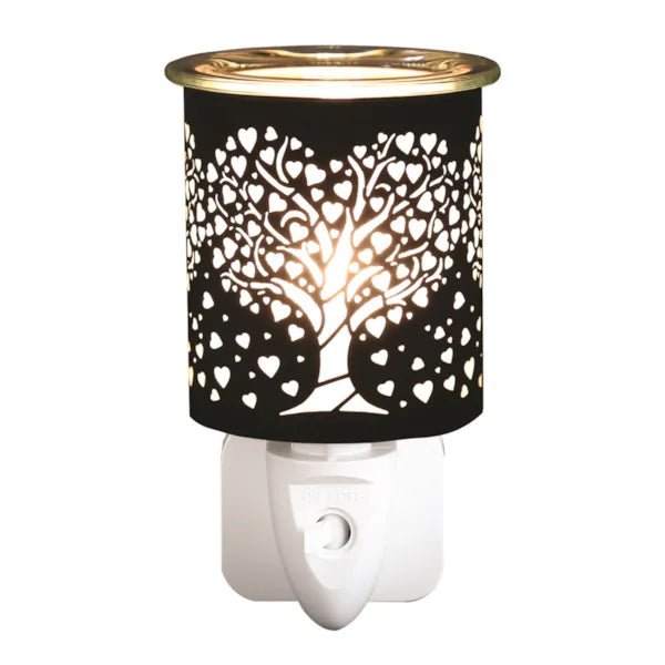 Plug - In Black Heart Tree Wax Melt Burner - Something Different Gift Shop